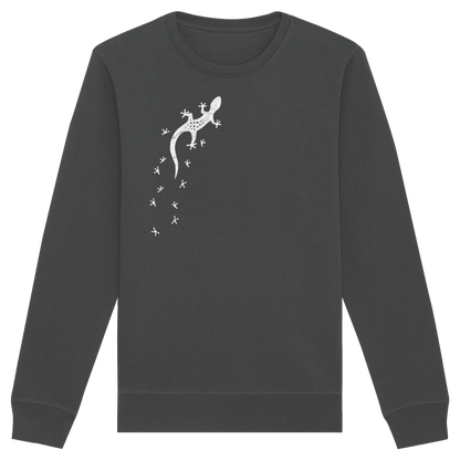 Gecko Eidechse Silhouette hell - Organic Basic Unisex Sweatshirt