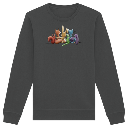 Regenbogen Tiere für Freundschaft, Toleranz und Vielfalt - Organic Basic Unisex Sweatshirt