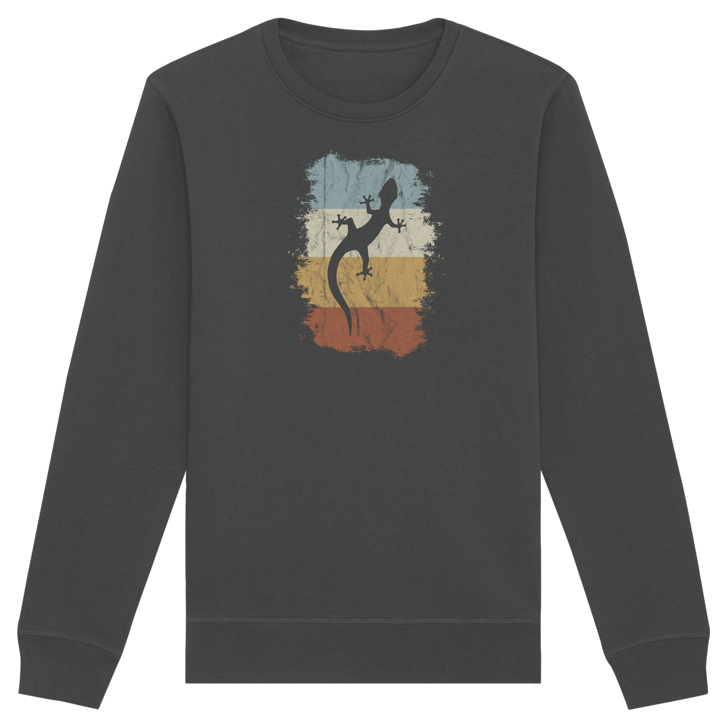 Retro Gecko Salamander Silhouette - Organic Basic Unisex Sweatshirt