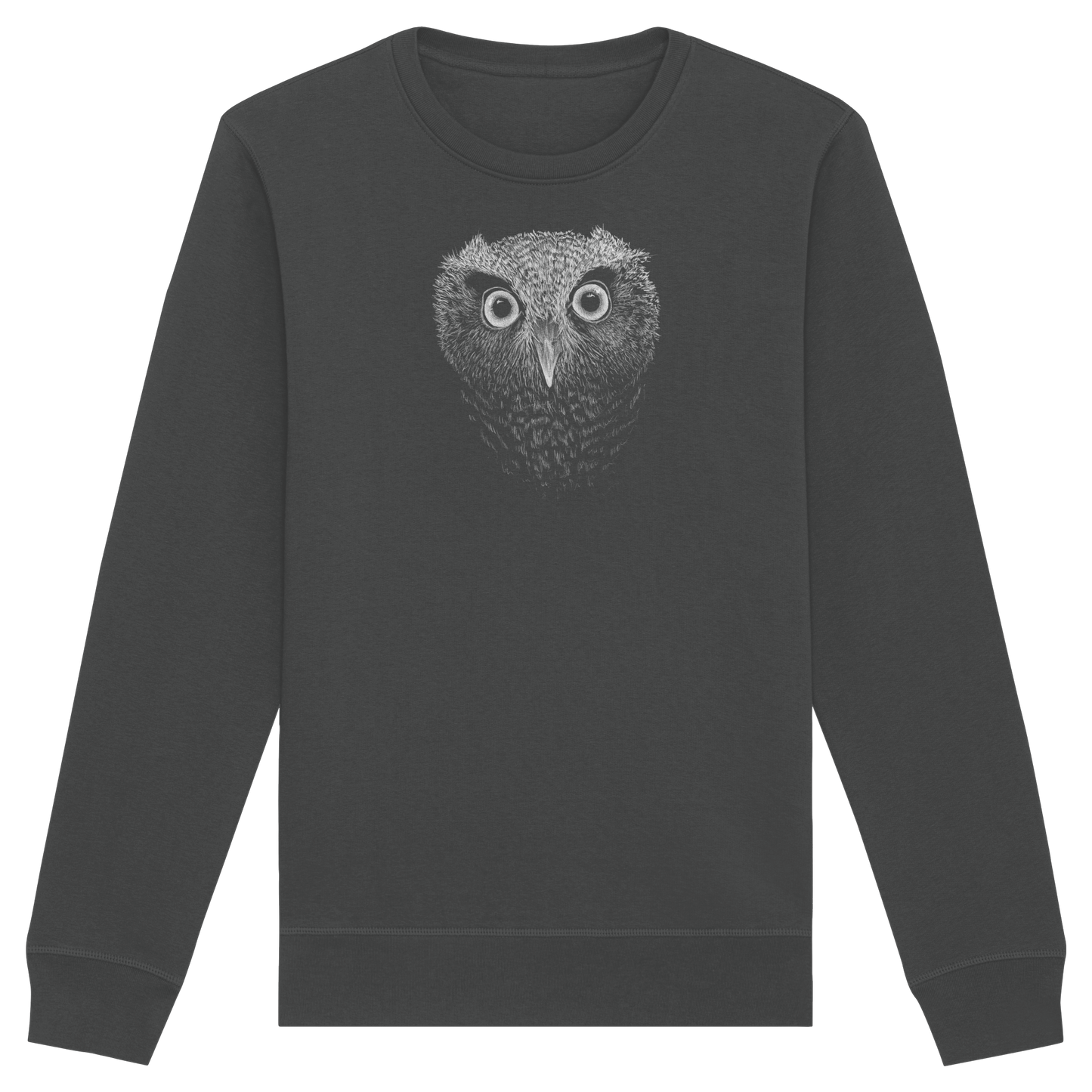 Eule Kritzelkunst Illustration - Organic Basic Unisex Sweatshirt