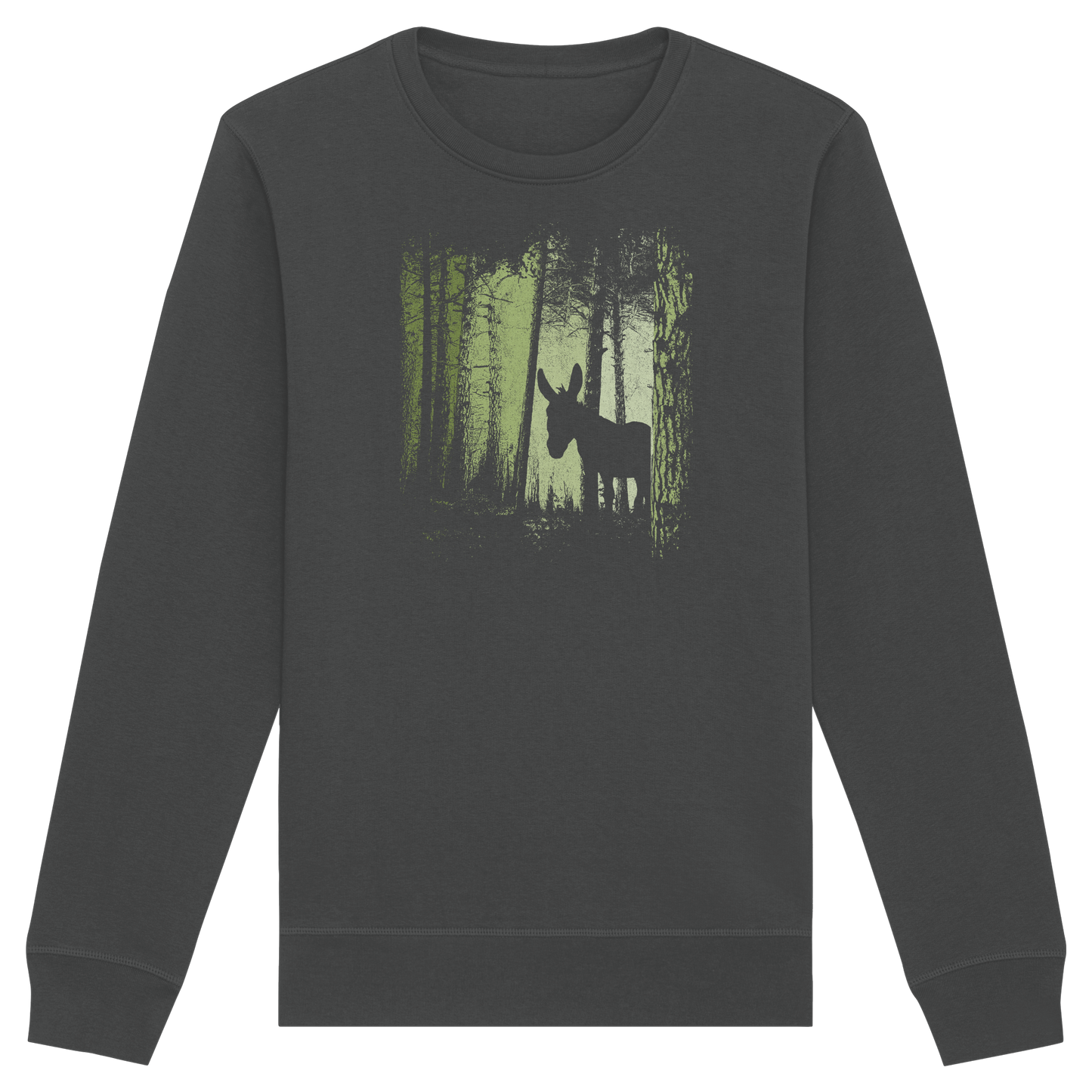 Esel im Zwielicht-Wald - Organic Basic Unisex Sweatshirt
