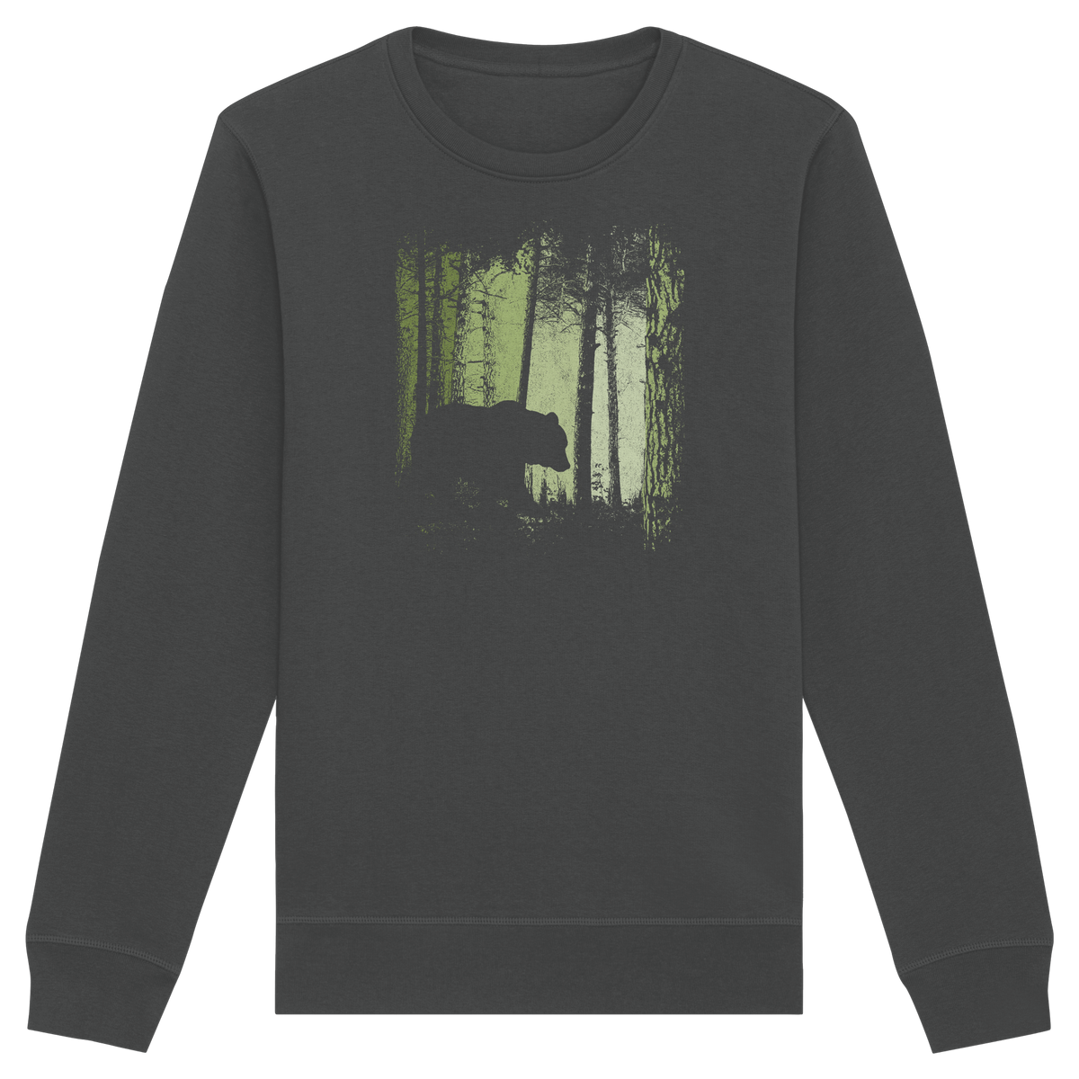 Braunbär im Zwielicht Wald - Organic Basic Unisex Sweatshirt