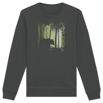 Braunbär im Zwielicht Wald - Organic Basic Unisex Sweatshirt