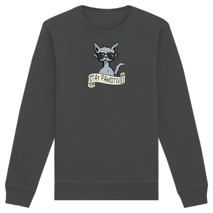 Stay Pawsitive Bleib lässig Hipster Katze - Organic Basic Unisex Sweatshirt