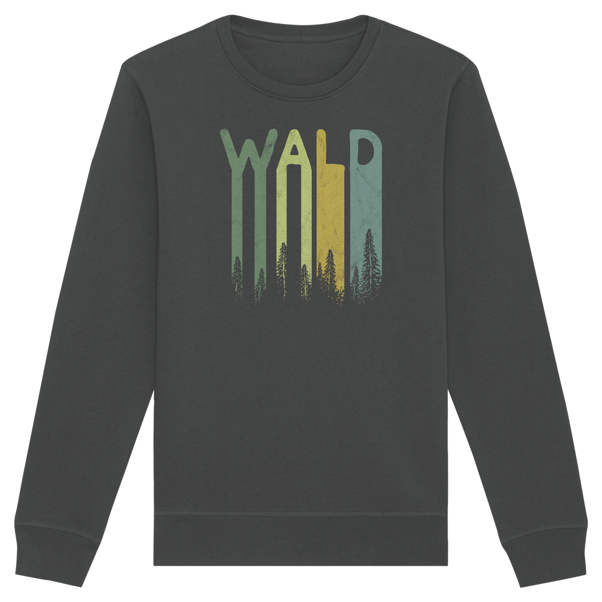Wald Retro Forst Schriftzug - Organic Basic Unisex Sweatshirt