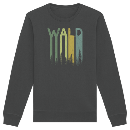 Wald Retro Forst Schriftzug - Organic Basic Unisex Sweatshirt