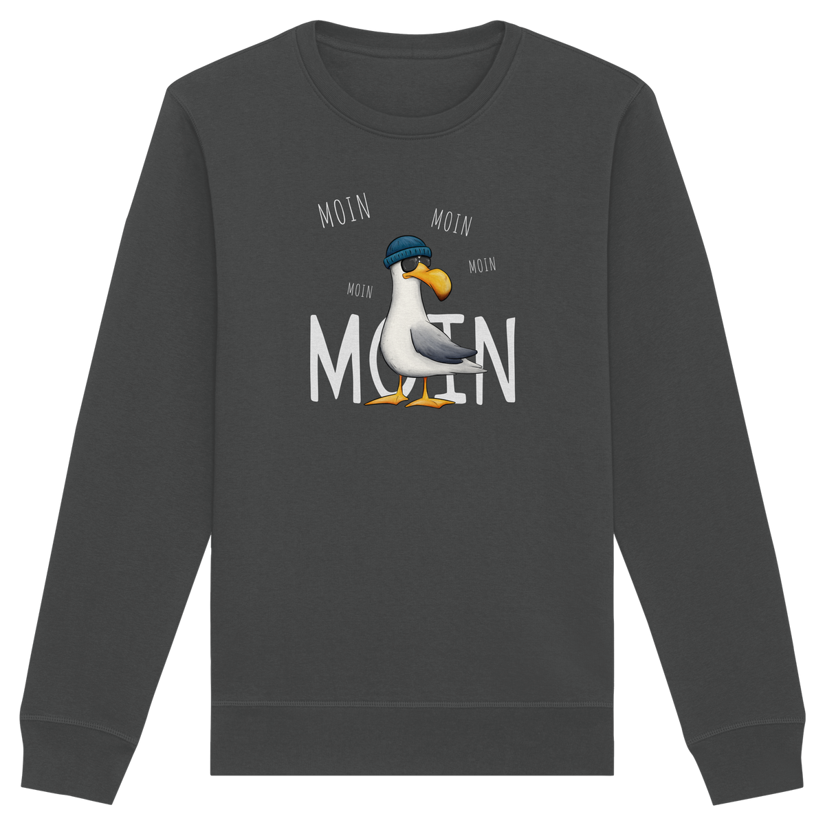 Moin Moin Lässige Hipster Möwe  - Organic Basic Unisex Sweatshirt