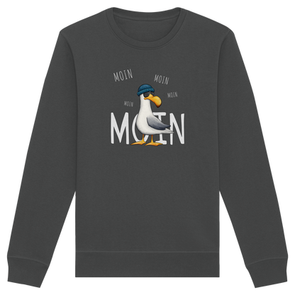 Moin Moin Lässige Hipster Möwe  - Organic Basic Unisex Sweatshirt