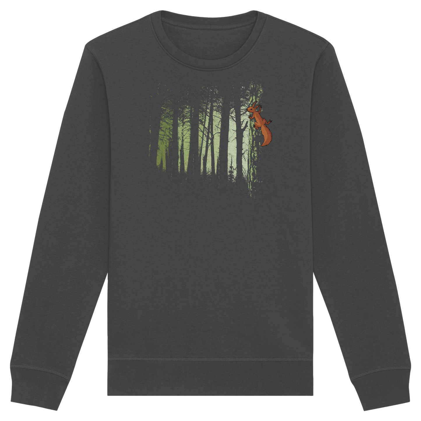 Eichhörnchen im Zwielicht-Wald - Organic Basic Unisex Sweatshirt