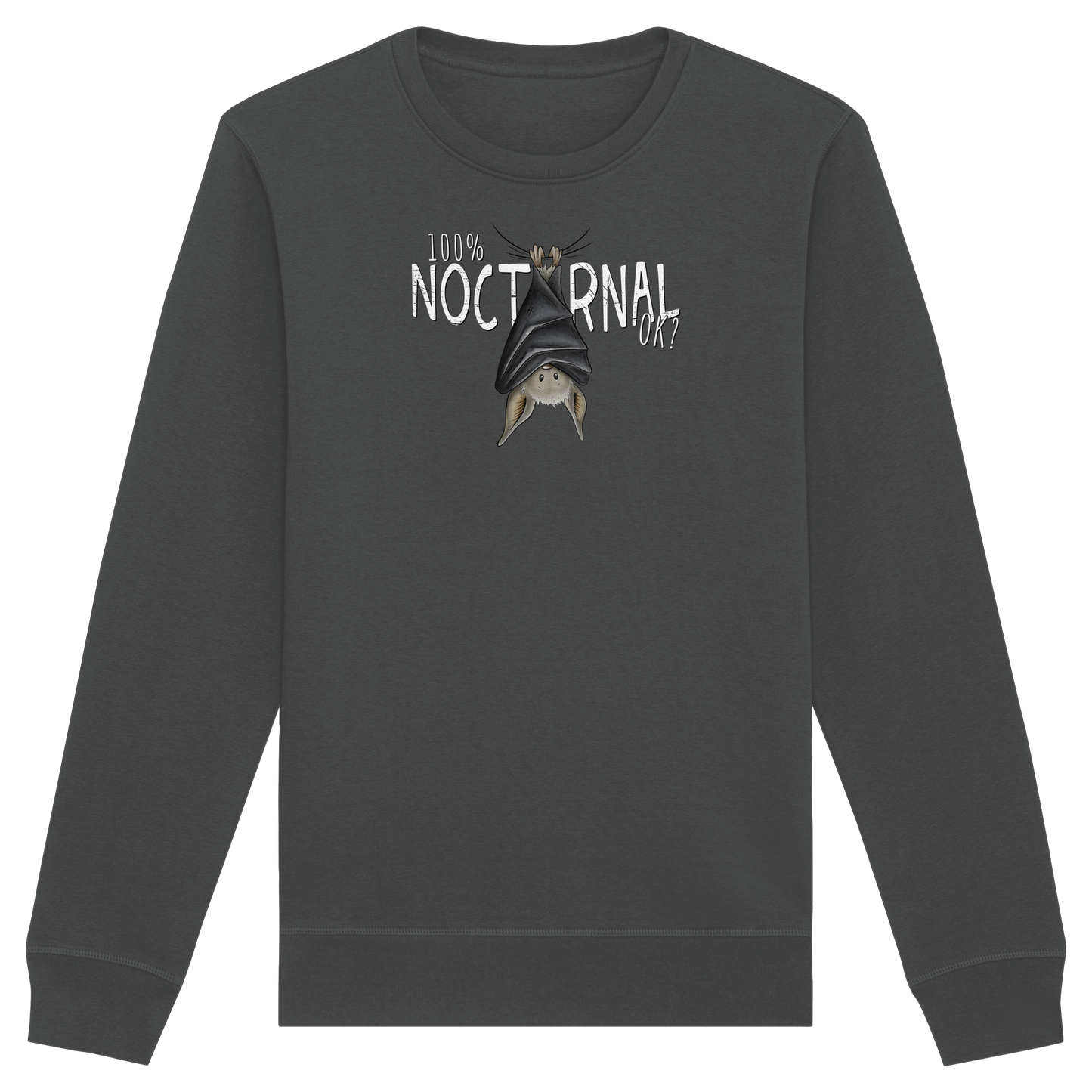 100% nachtaktive Fledermaus - Organic Basic Unisex Sweatshirt