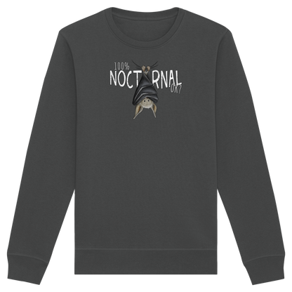 100% nachtaktive Fledermaus - Organic Basic Unisex Sweatshirt