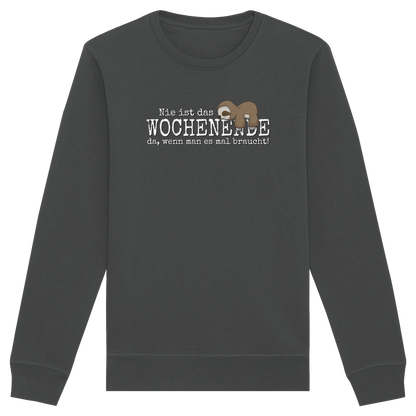 Kawaii Faultier Wochenende - Organic Basic Unisex Sweatshirt