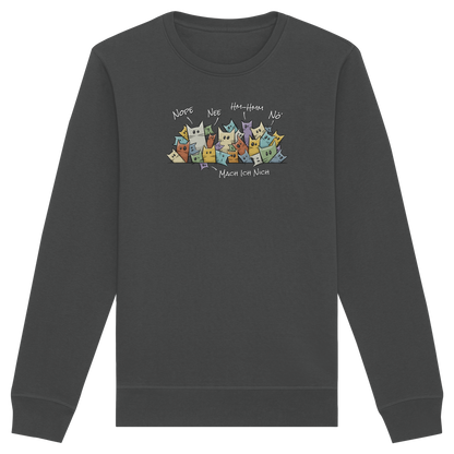 Nope, Nee, Nö Katzen - Organic Basic Unisex Sweatshirt