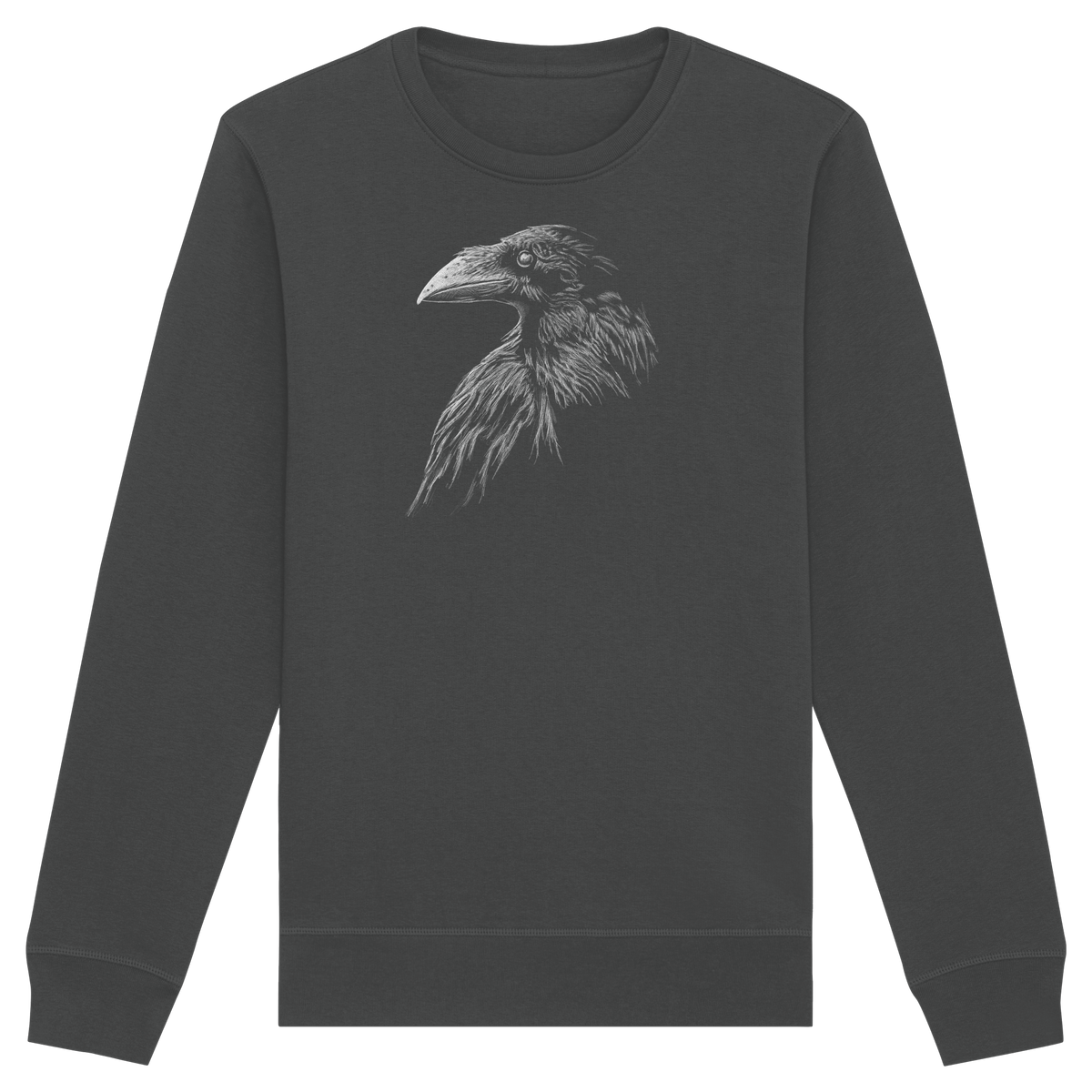 Kritzelkunst Rabe Krähe - Organic Basic Unisex Sweatshirt
