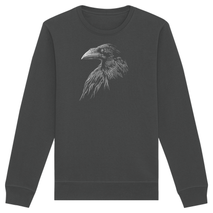 Kritzelkunst Rabe Krähe - Organic Basic Unisex Sweatshirt
