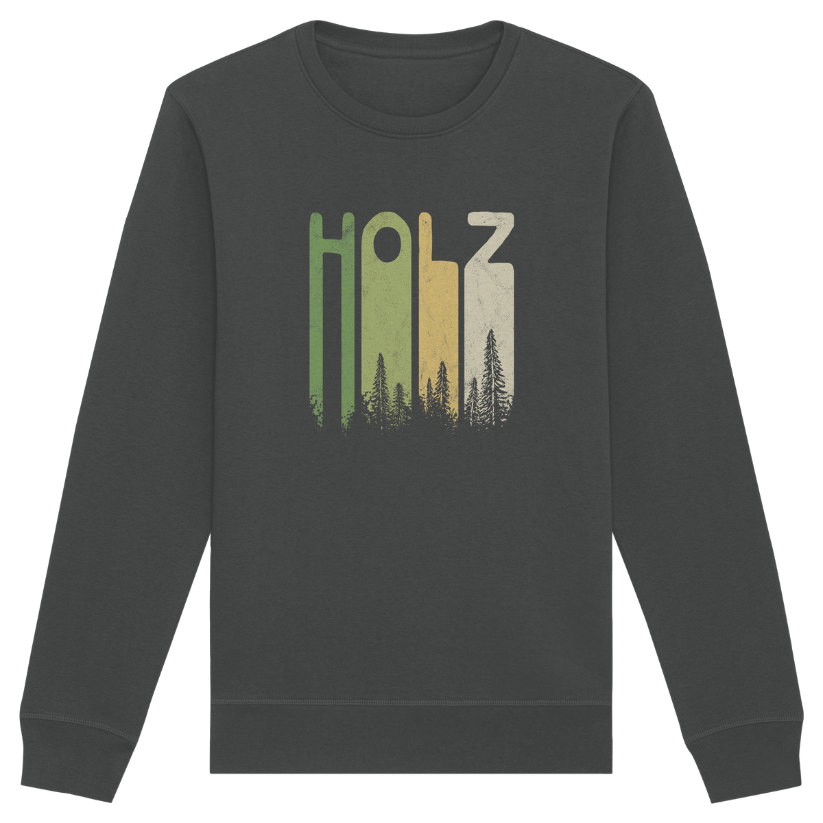 Holz Retro Wald Schriftzug - Organic Basic Unisex Sweatshirt