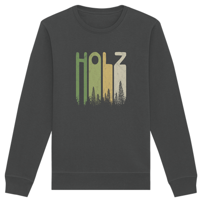 Holz Retro Wald Schriftzug - Organic Basic Unisex Sweatshirt