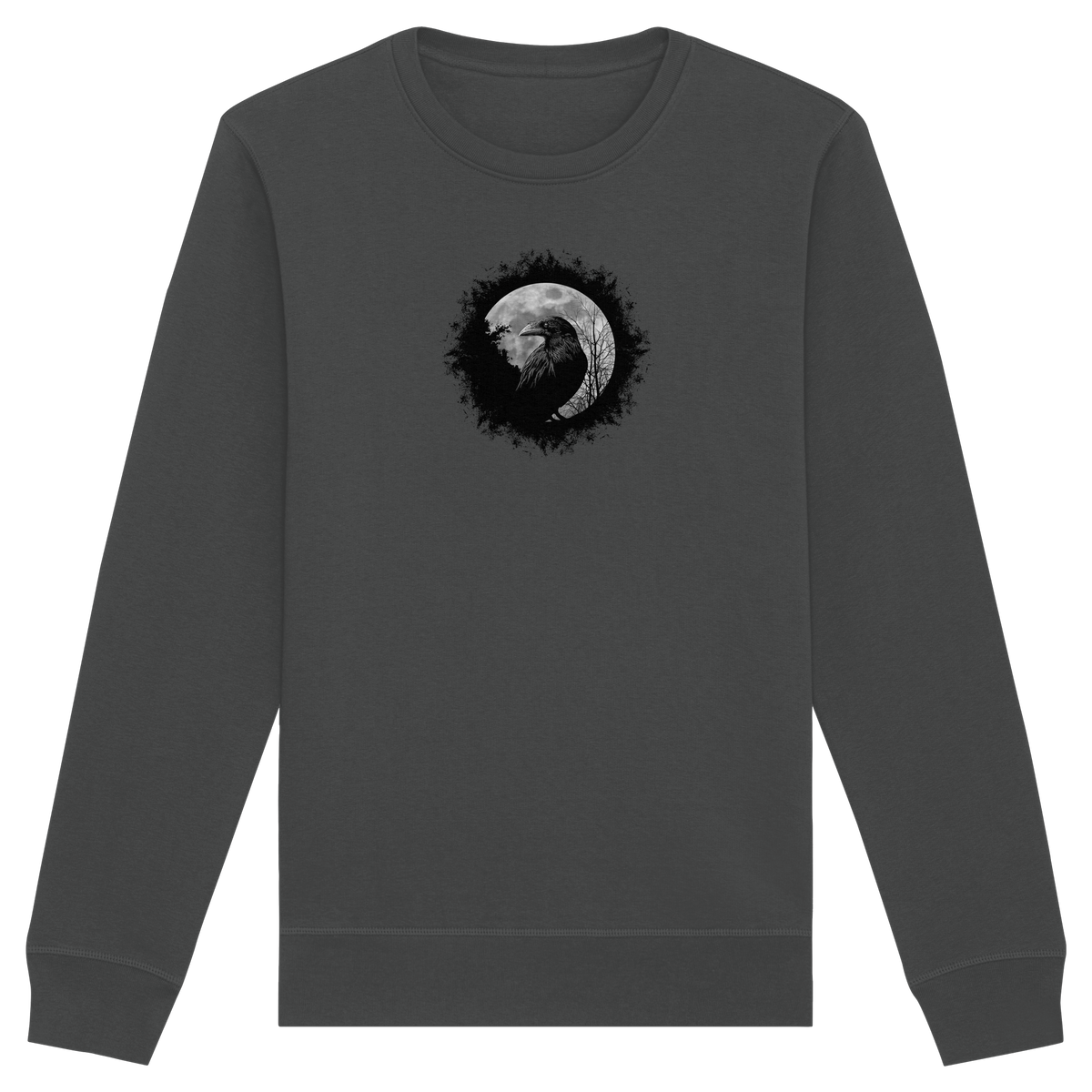 Schwarzer Rabe bei Vollmond  - Organic Basic Unisex Sweatshirt