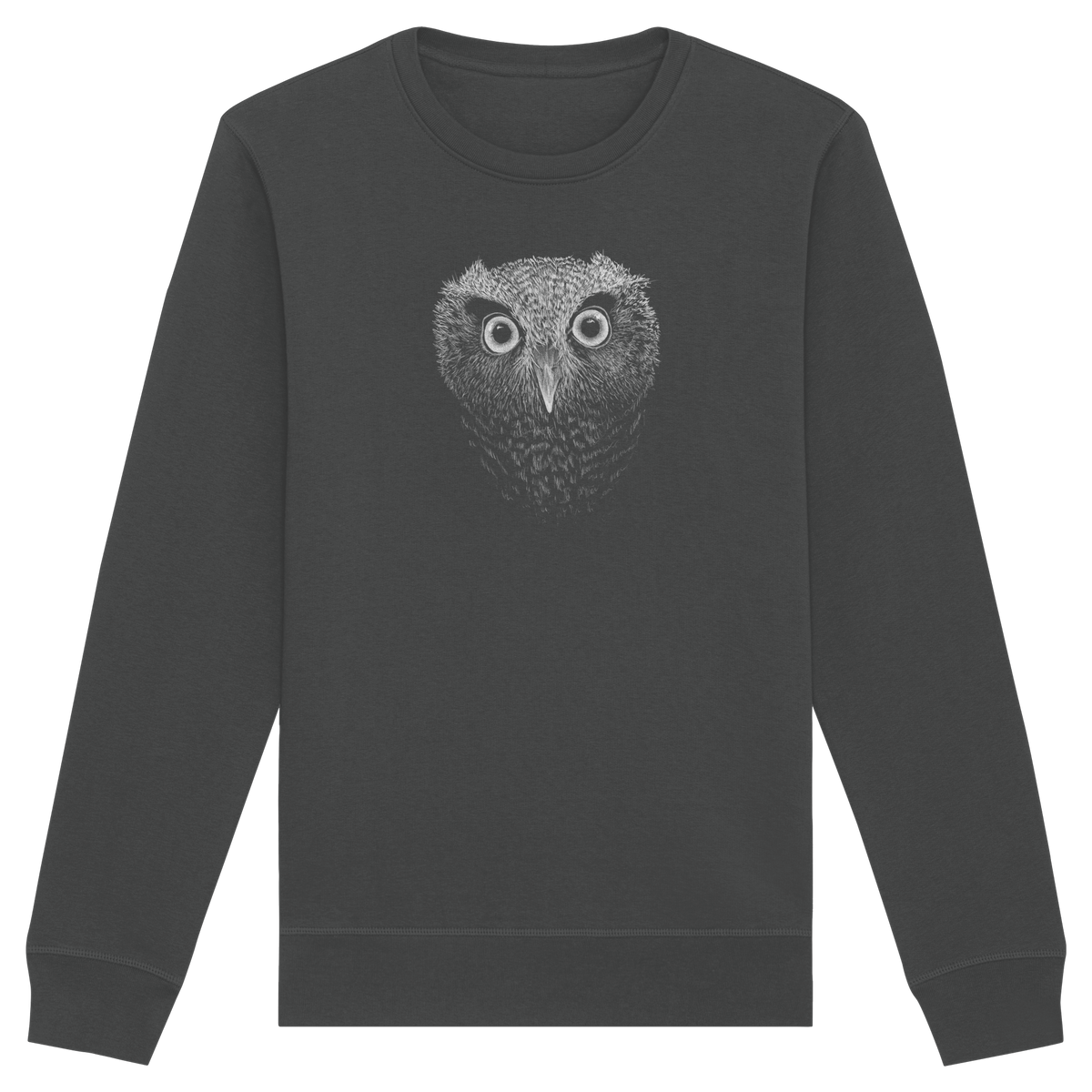 Eule Kritzelkunst Illustration - Organic Basic Unisex Sweatshirt