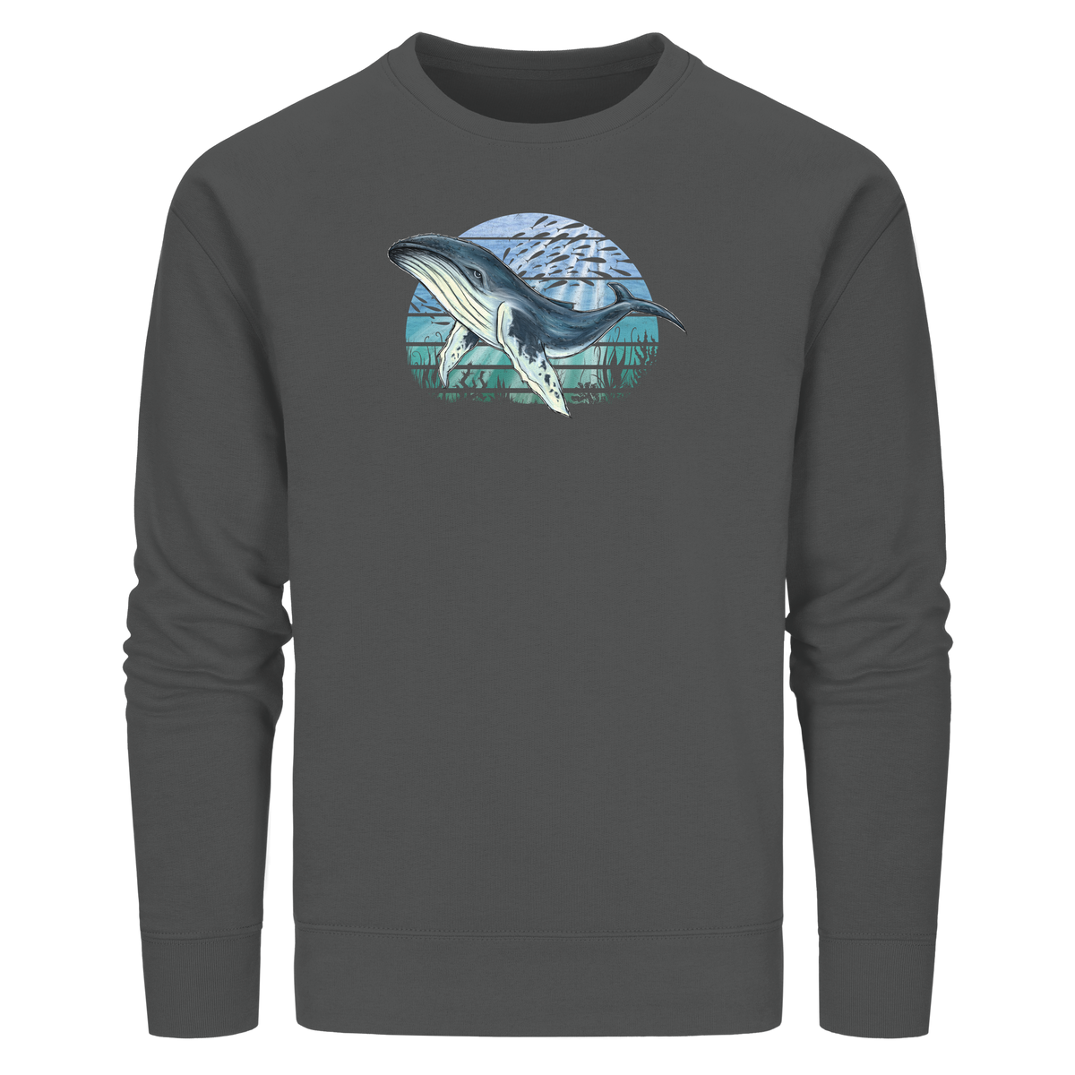 Retro Unterwasser Buckelwal - Organic Basic Unisex Sweatshirt