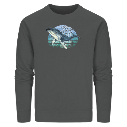 Retro Unterwasser Buckelwal - Organic Basic Unisex Sweatshirt