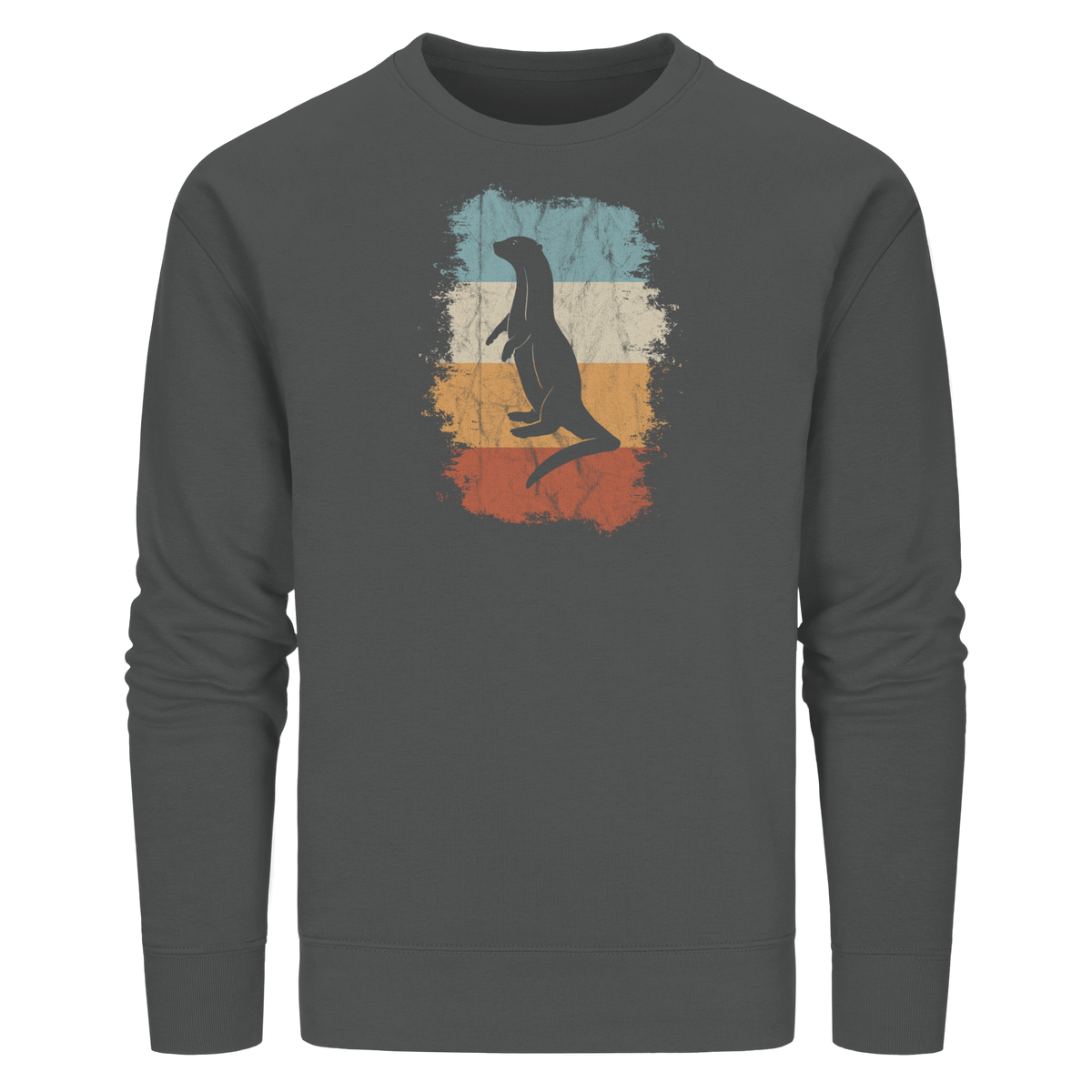 Retro Otter Fischotter Silhouette - Organic Basic Unisex Sweatshirt
