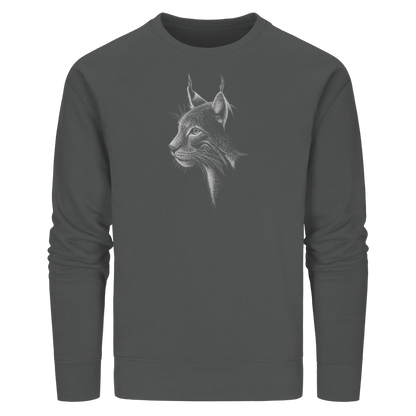 Luchs Kritzelkunst Wildkatze Illustration - Organic Basic Unisex Sweatshirt