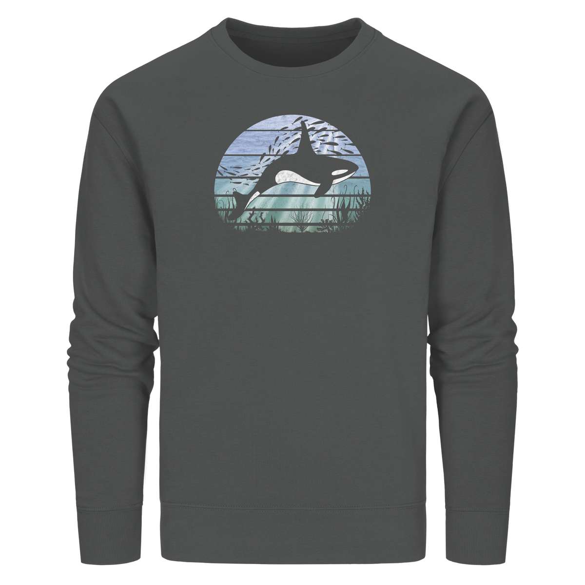 Retro Tiefsee Schwertwal Orca - Organic Basic Unisex Sweatshirt