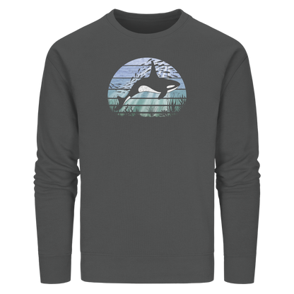 Retro Tiefsee Schwertwal Orca - Organic Basic Unisex Sweatshirt