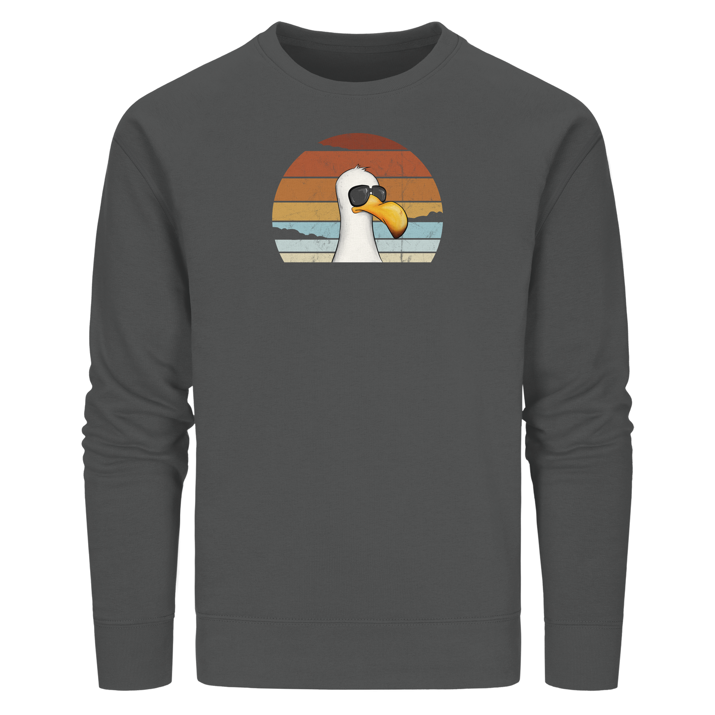 Cool lässige Retro Möwe - Organic Basic Unisex Sweatshirt