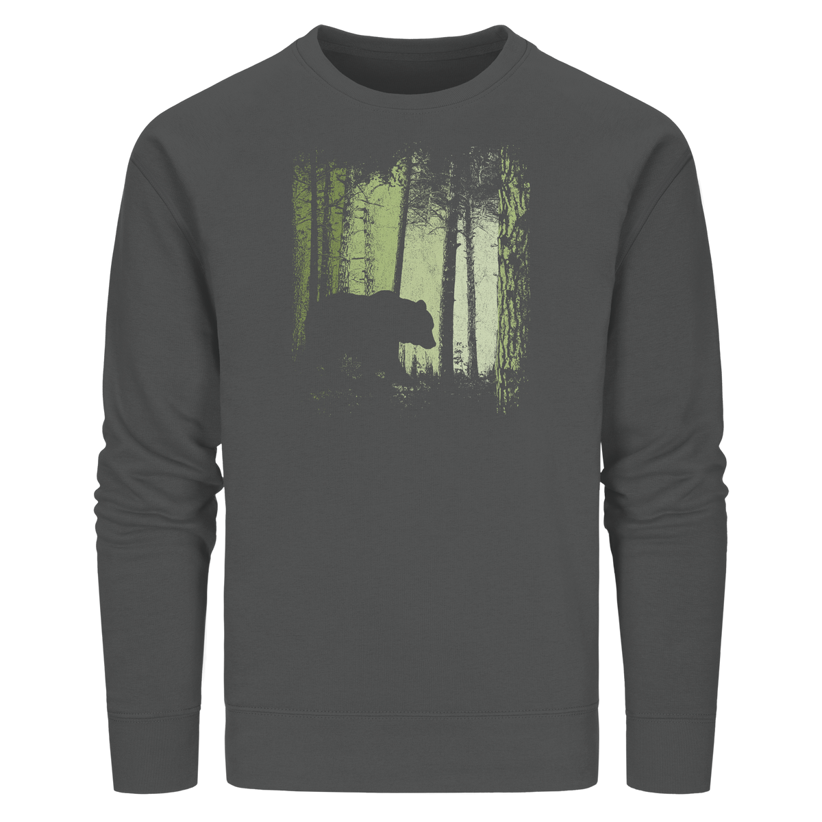 Braunbär im Zwielicht Wald - Organic Basic Unisex Sweatshirt