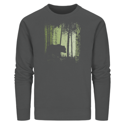 Braunbär im Zwielicht Wald - Organic Basic Unisex Sweatshirt