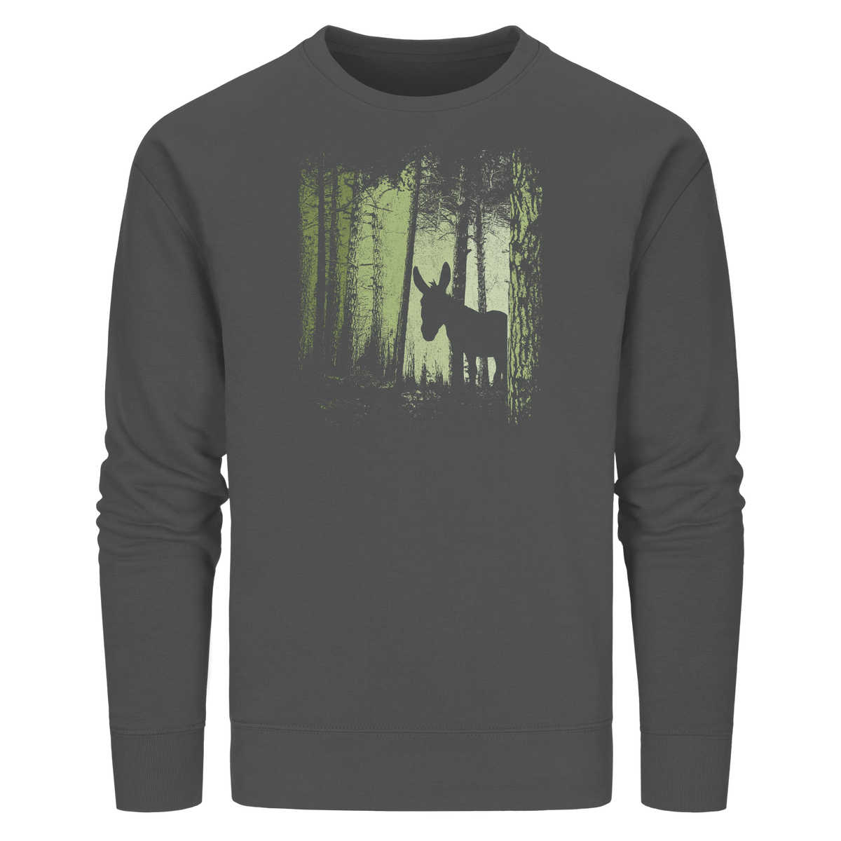 Esel im Zwielicht-Wald - Organic Basic Unisex Sweatshirt