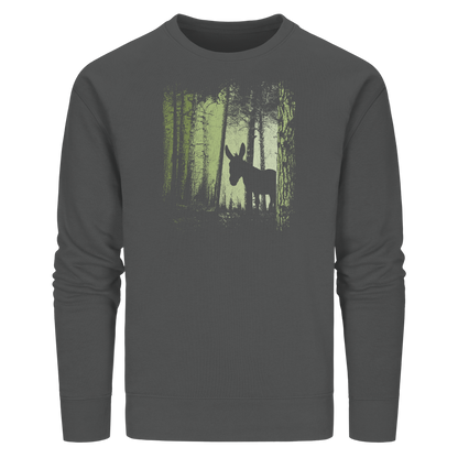 Esel im Zwielicht-Wald - Organic Basic Unisex Sweatshirt