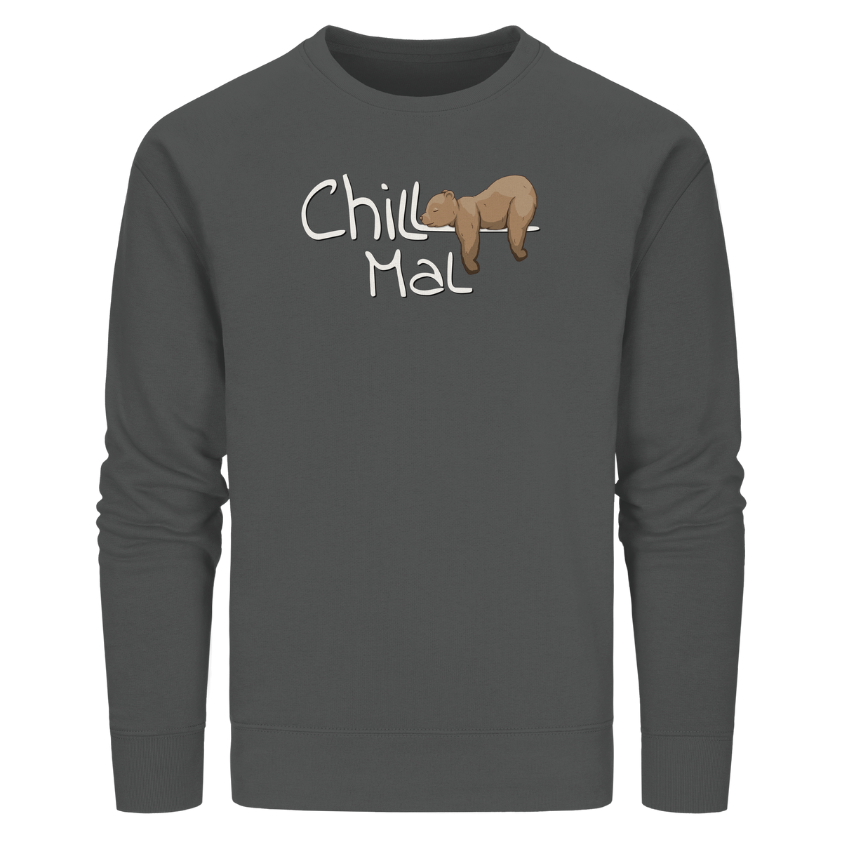 Chill Mal schläfriger Braunbär - Organic Basic Unisex Sweatshirt