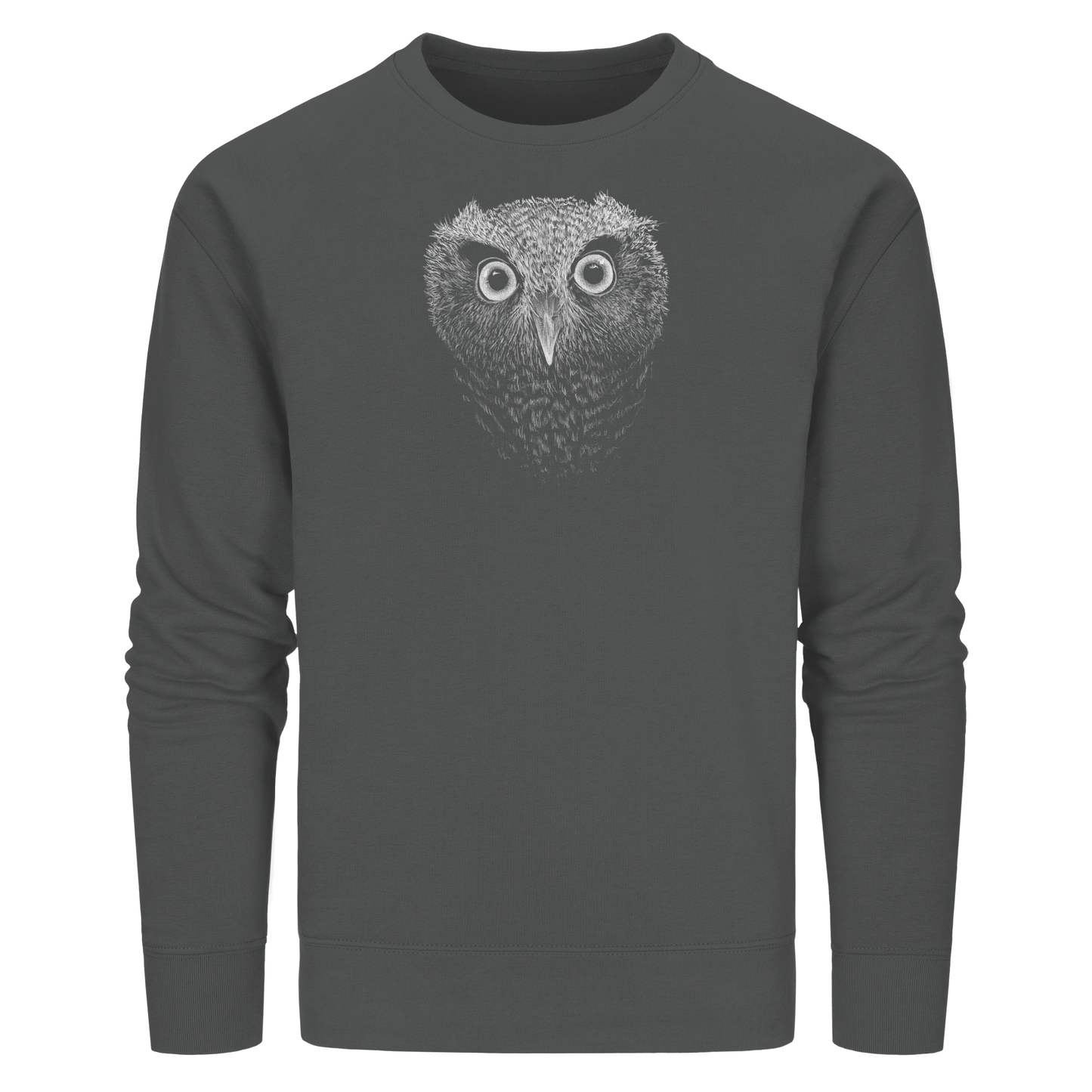 Eule Kritzelkunst Illustration - Organic Basic Unisex Sweatshirt