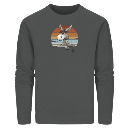 Lässiges Maultier Retro Esel - Organic Basic Unisex Sweatshirt