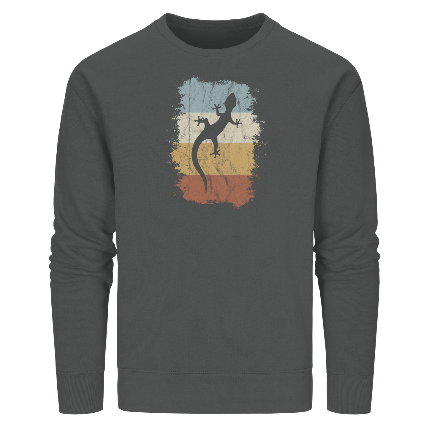 Retro Gecko Salamander Silhouette - Organic Basic Unisex Sweatshirt
