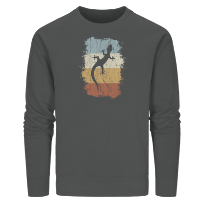 Retro Gecko Salamander Silhouette - Organic Basic Unisex Sweatshirt