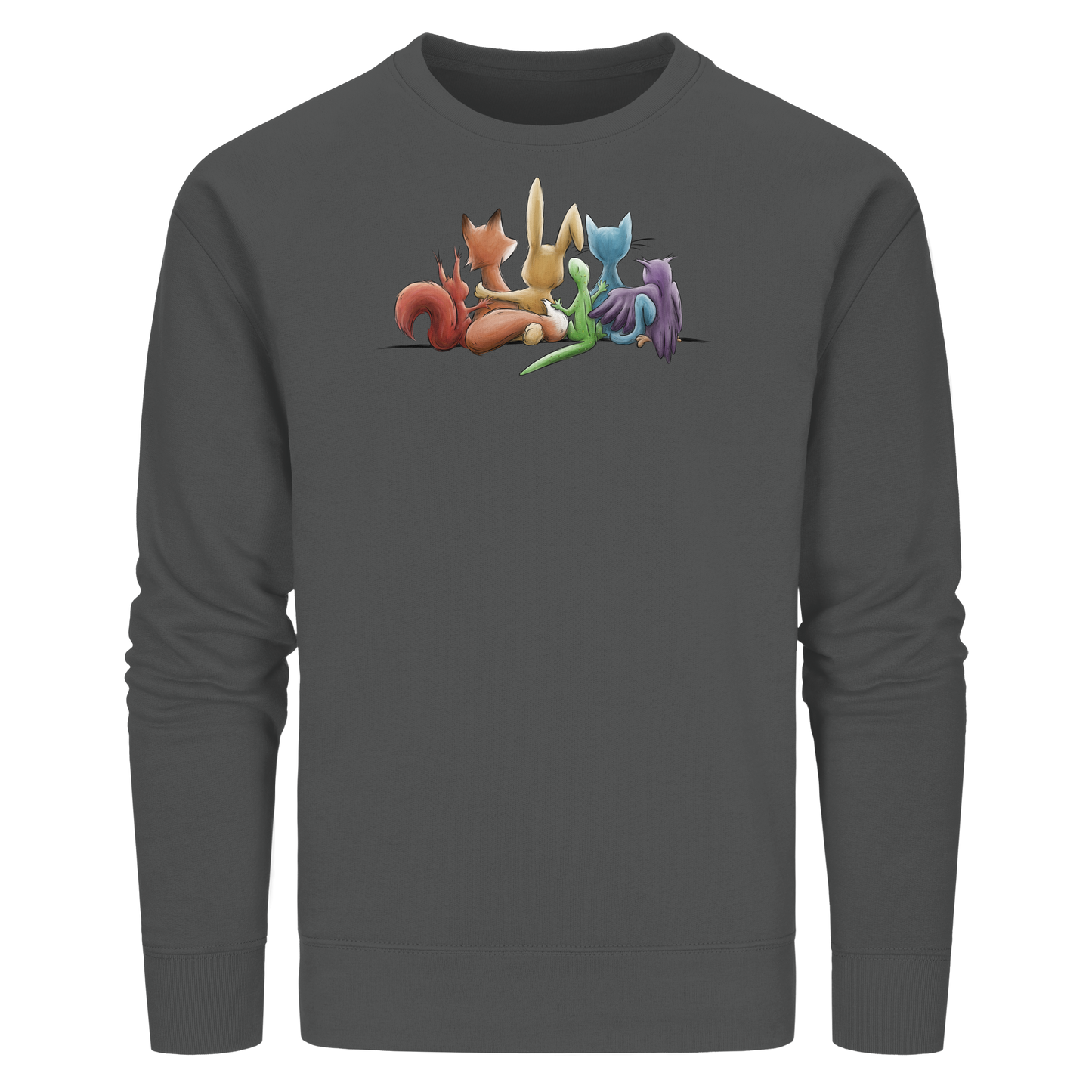 Regenbogen Tiere für Freundschaft, Toleranz und Vielfalt - Organic Basic Unisex Sweatshirt