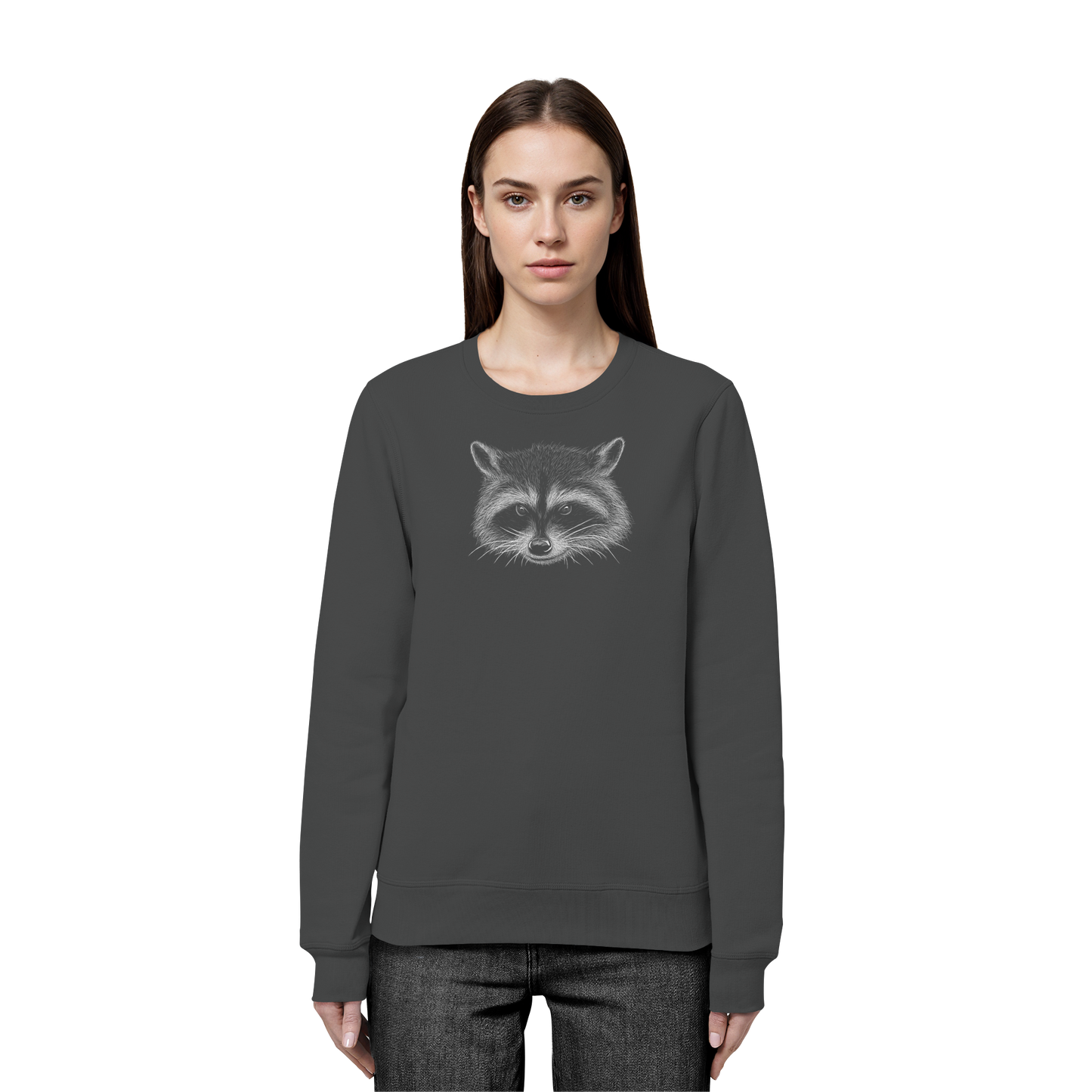 Waschbär Illustration Kritzelkunst - Organic Basic Unisex Sweatshirt