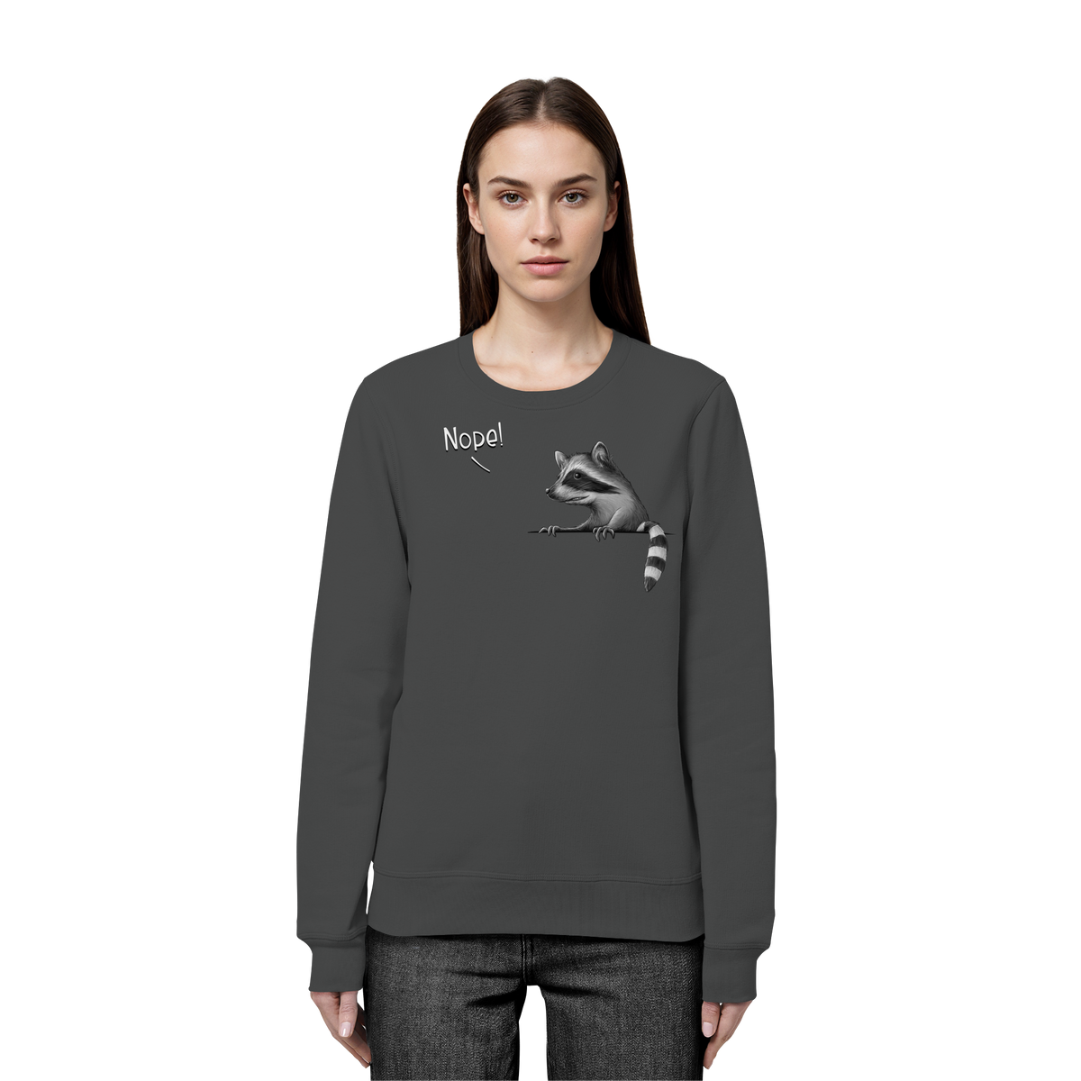 Nope! Frecher verwegener Waschbär - Organic Basic Unisex Sweatshirt