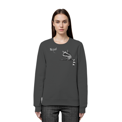 Nope! Frecher verwegener Waschbär - Organic Basic Unisex Sweatshirt