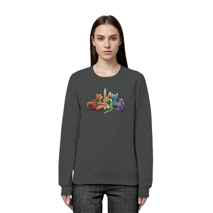 Regenbogen Tiere für Freundschaft, Toleranz und Vielfalt - Organic Basic Unisex Sweatshirt