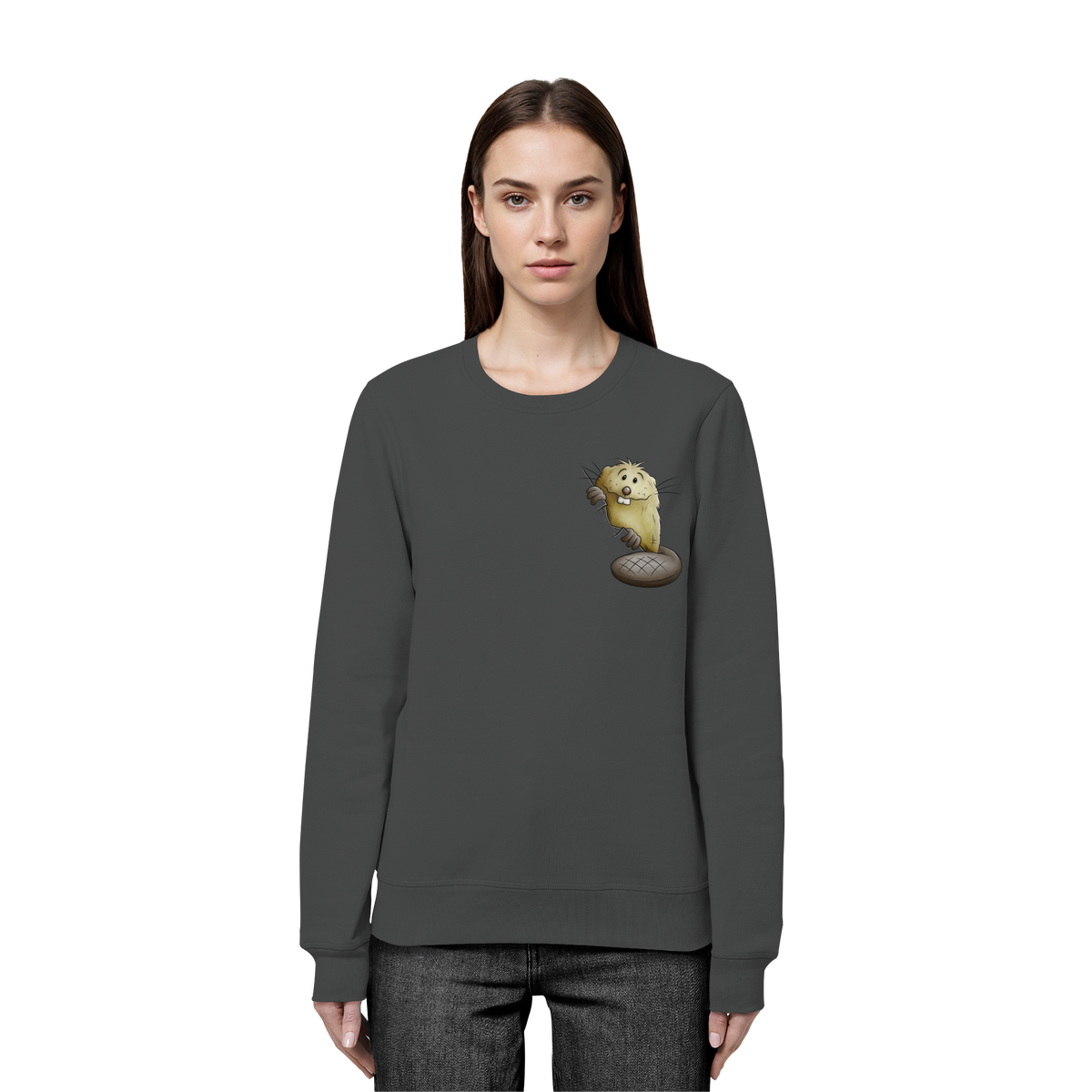 Lustiger frecher Biber - Organic Basic Unisex Sweatshirt