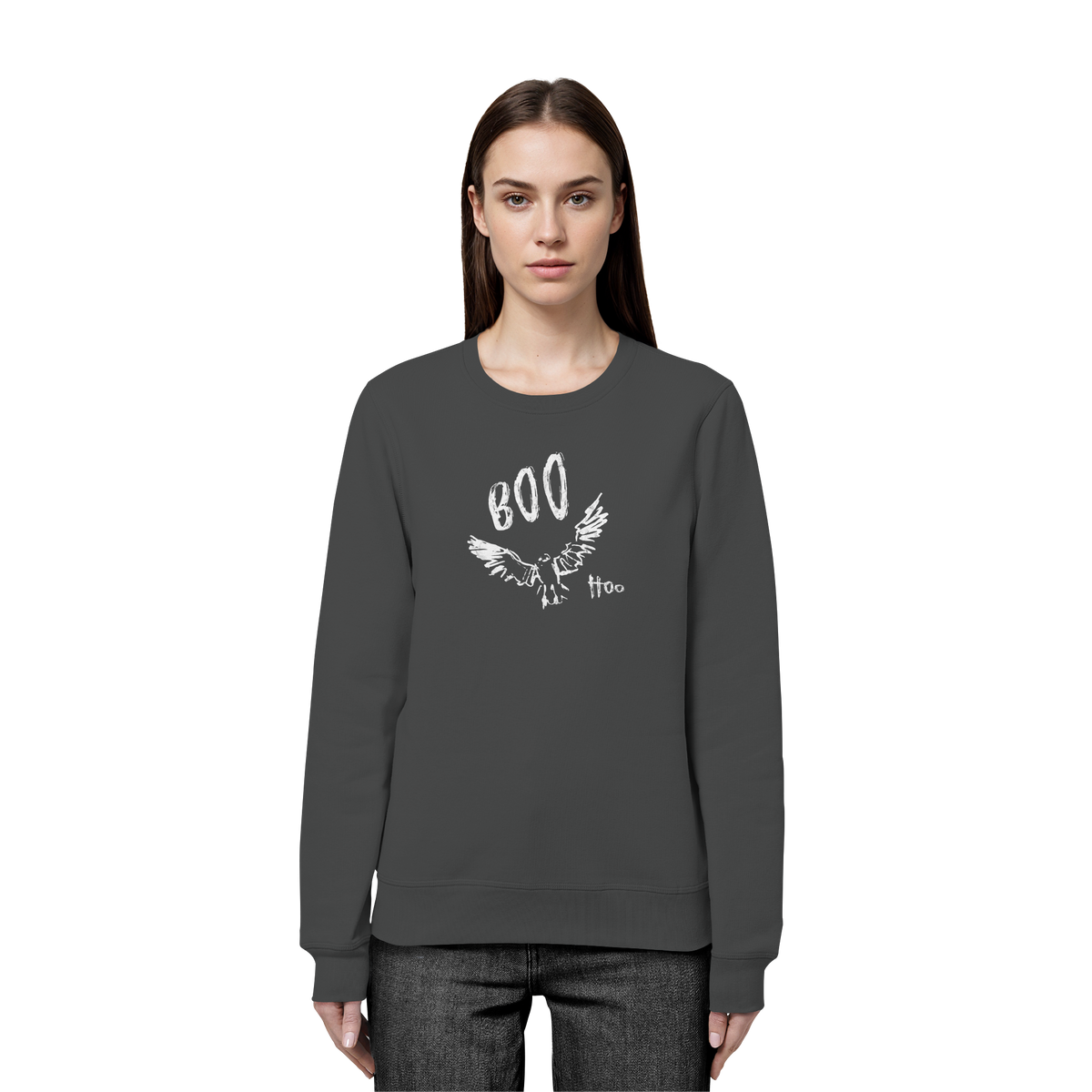 Boo Hoo! Fliegende Eule  - Organic Basic Unisex Sweatshirt