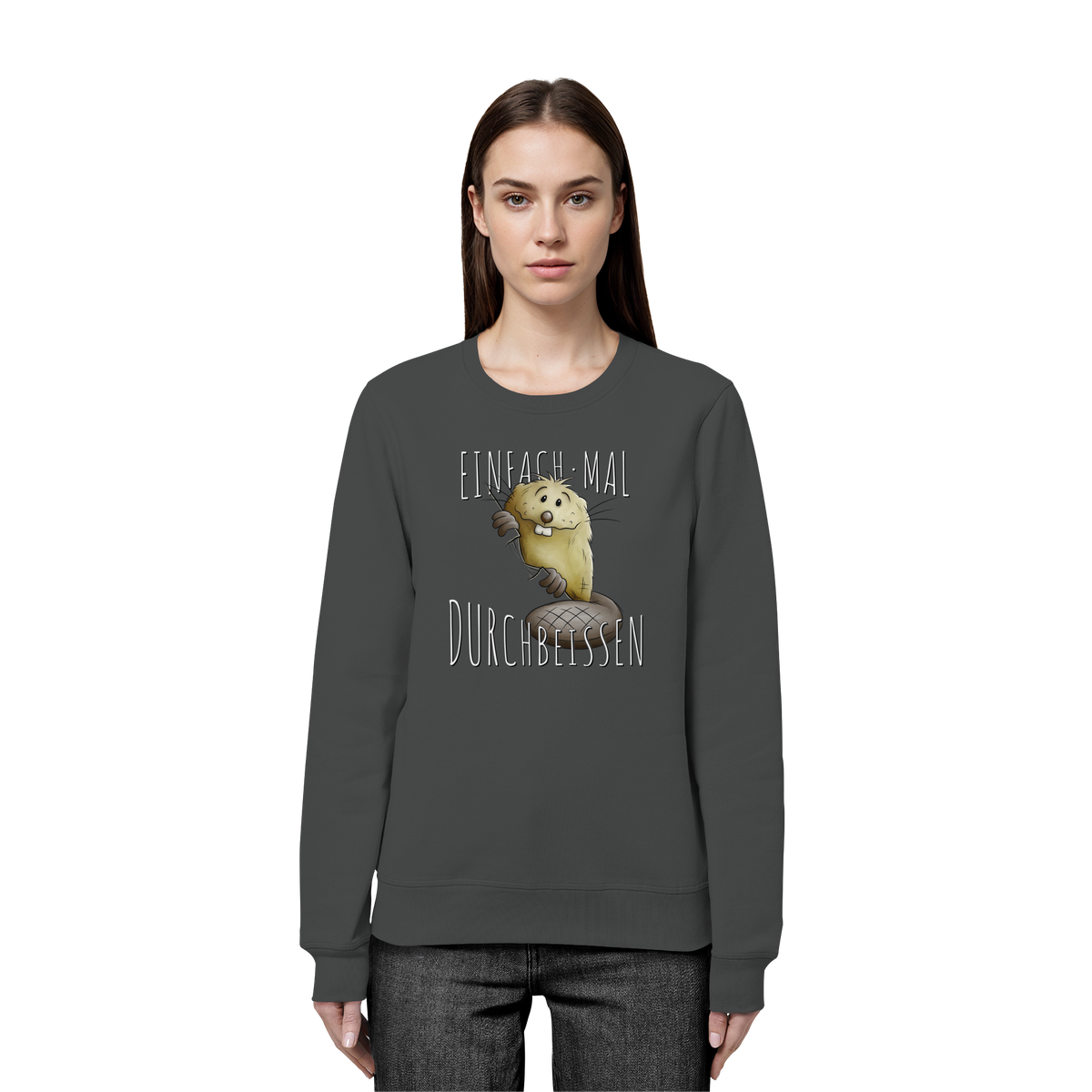 Einfach mal Durchbeissen Biber - Organic Basic Unisex Sweatshirt