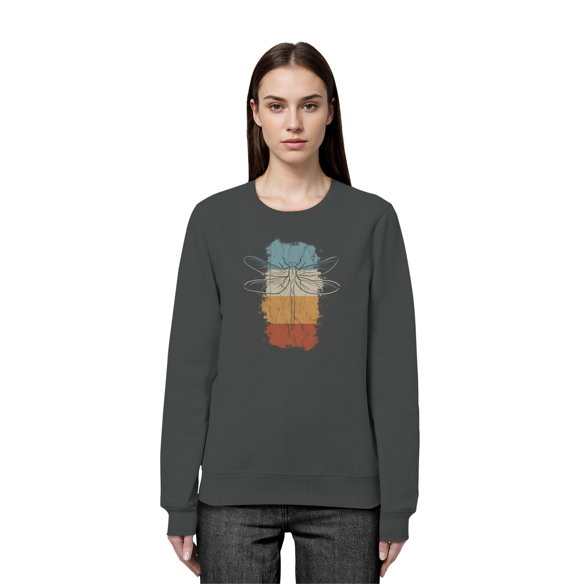 Retro Kunst Libelle | Vintage Dragonfly - Organic Basic Unisex Sweatshirt