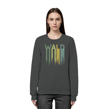Wald Retro Forst Schriftzug - Organic Basic Unisex Sweatshirt