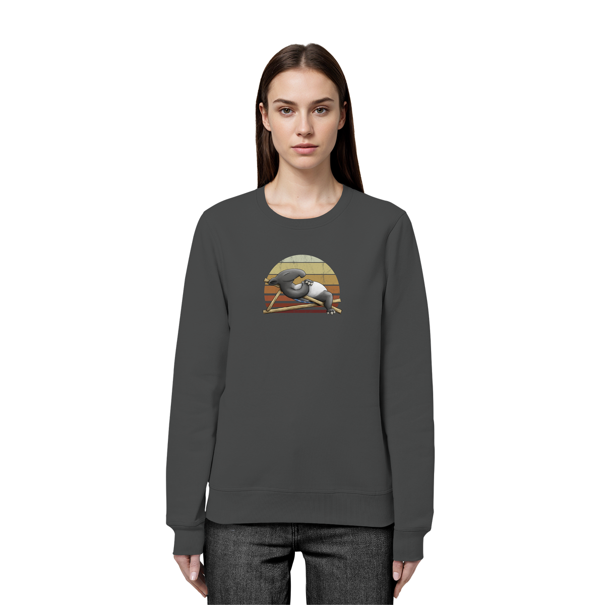 Lässiger Retro Sundown Tapir - Organic Basic Unisex Sweatshirt